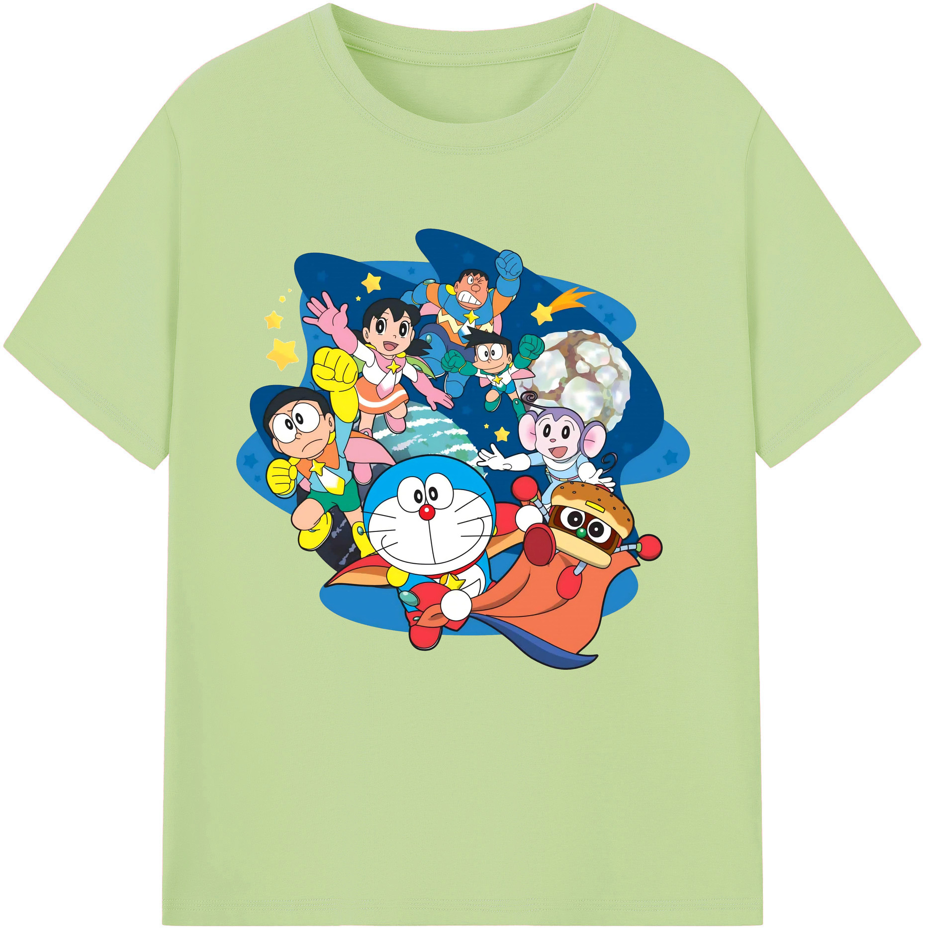 （画像用） ドラえもん Doraemon 綿100％半袖Tシャツ（フロントプリント）